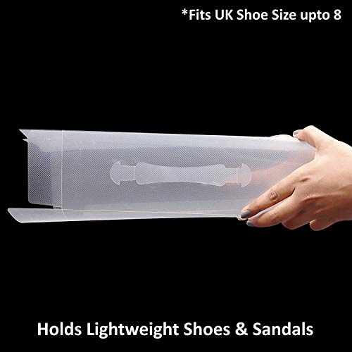 Kurtzy Pack 10 Cajas Guardar Zapatos Plástico Corrugado Transparente por Kurtzy - Organizador Plegable Zapatos Impermeable Reutilizable - Caben Zapatos Pequeños, Medianos - Ideal para Viajes Kurtzy Pack 10 Cajas Guardar Zapatos Plástico Corrugado Transparente por Kurtzy - Organizador Plegable Zapatos Impermeable Reutilizable - Caben Zapatos Pequeños, Medianos - Ideal para Viajes