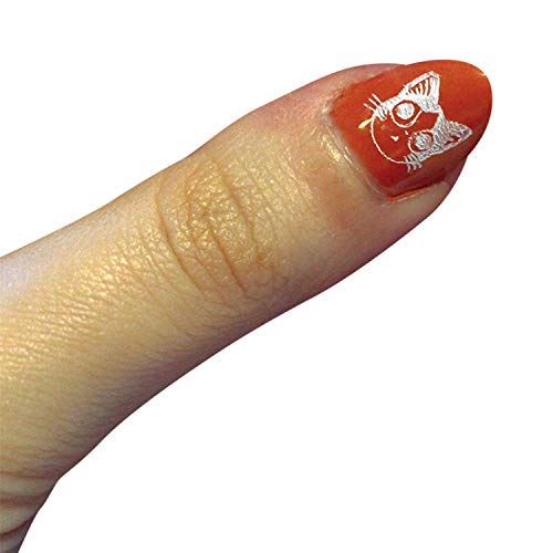 Kurtzy Plantilla Estampado de Uñas - 30 Placas Uñas con Varios diseños - Fiestas, Sirenas, Gatos - Placas Estampacion Uñas con Raspador de Plástico, Sello de Goma y Organizador