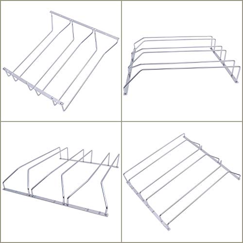 Kurtzy Soporte para Copas de Vino - 34 x 32 x 5,5 cm Soporte de Acero con Tornillos para Champagne, Copas de Vino - Copas Vino Organizador para Hogar Cocina Bar Restaurante