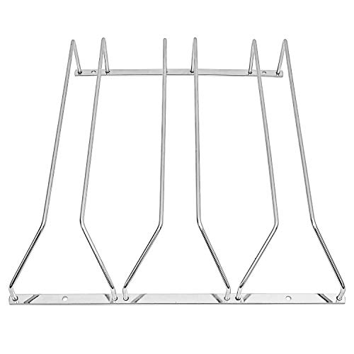 Kurtzy Soporte para Copas de Vino - 34 x 32 x 5,5 cm Soporte de Acero con Tornillos para Champagne, Copas de Vino - Copas Vino Organizador para Hogar Cocina Bar Restaurante