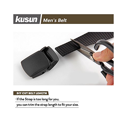 Kusun Correa Nylon Transpirable Hombres Gris Deportes Aire Libre Impermeable Cinturón Estilo Militar Complemento YKK 49,2" BE058-H Kusun Correa Nylon Transpirable Hombres Gris Deportes Aire Libre Impermeable Cinturón Estilo Militar Complemento YKK 49,2" BE058-H