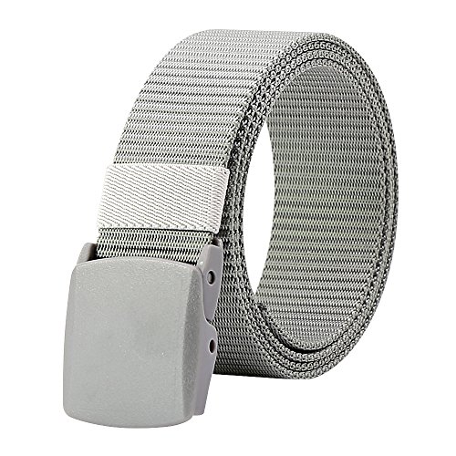 Kusun Correa Nylon Transpirable Hombres Gris Deportes Aire Libre Impermeable Cinturón Estilo Militar Complemento YKK 49,2" BE058-H Kusun Correa Nylon Transpirable Hombres Gris Deportes Aire Libre Impermeable Cinturón Estilo Militar Complemento YKK 49,2" BE058-H