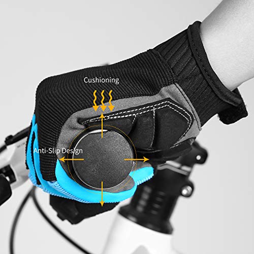 KUTOOK Guantes Ciclismo Largos Transpirables Hombres con Acolchadas De EVA Función Táctil Guantes MTB Gel Antideslizante(Azul,L) KUTOOK Guantes Ciclismo Largos Transpirables Hombres con Acolchadas De EVA Función Táctil Guantes MTB Gel Antideslizante(Azul,L)