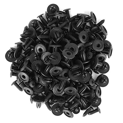 Kuuleyn 6mm 100 Uds agujero Dia Universal plástico negro coche remaches sujetador parachoques guardabarros Push Pins Clips AP
