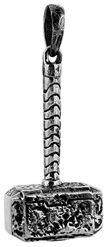 Kuzzoi 361386-000 - Colgante de martillo de Thor para cadenas, plata maciza 925, 45 mm de alto, 20 g de peso, muy alta calidad y exclusivo 361386-000