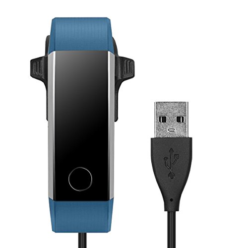 kwmobile Cable de Carga Compatible con Huawei Honor Band 5/4 / 3/3 Pro / 2/2 Pro - Conector USB con Base de conexión para Fitness Tracker y smartwatch