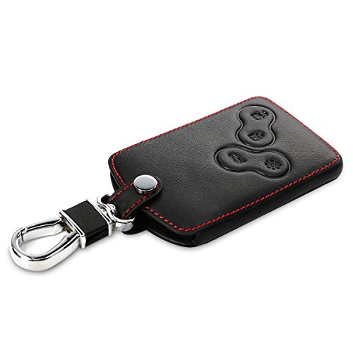kwmobile Funda Compatible con Renault Llave de Coche de 4 Botones (Solo Keyless Go) - Cubierta de Cuero sintético - Case para Mando de Auto en Negro kwmobile Funda Compatible con Renault Llave de Coche de 4 Botones (Solo Keyless Go) - Cubierta de Cuero sintético - Case para Mando de Auto en Negro