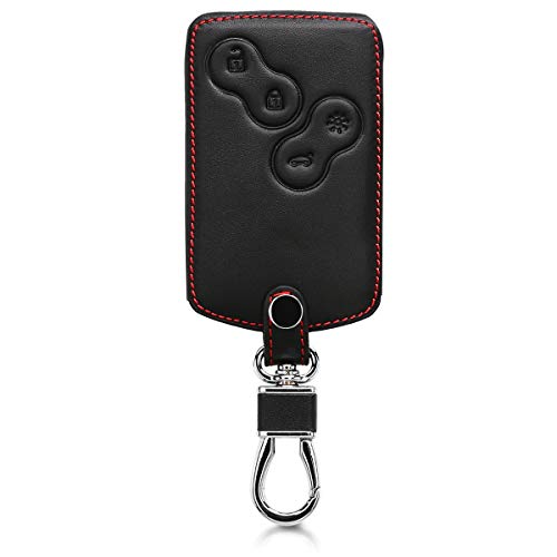 kwmobile Funda Compatible con Renault Llave de Coche de 4 Botones (Solo Keyless Go) - Cubierta de Cuero sintético - Case para Mando de Auto en Negro kwmobile Funda Compatible con Renault Llave de Coche de 4 Botones (Solo Keyless Go) - Cubierta de Cuero sintético - Case para Mando de Auto en Negro