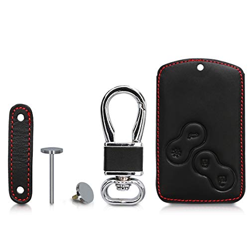 kwmobile Funda Compatible con Renault Llave de Coche de 4 Botones (Solo Keyless Go) - Cubierta de Cuero sintético - Case para Mando de Auto en Negro kwmobile Funda Compatible con Renault Llave de Coche de 4 Botones (Solo Keyless Go) - Cubierta de Cuero sintético - Case para Mando de Auto en Negro
