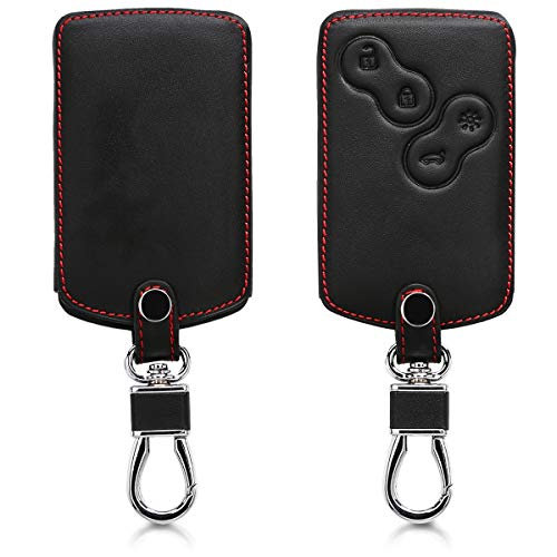 kwmobile Funda Compatible con Renault Llave de Coche de 4 Botones (Solo Keyless Go) - Cubierta de Cuero sintético - Case para Mando de Auto en Negro kwmobile Funda Compatible con Renault Llave de Coche de 4 Botones (Solo Keyless Go) - Cubierta de Cuero sintético - Case para Mando de Auto en Negro