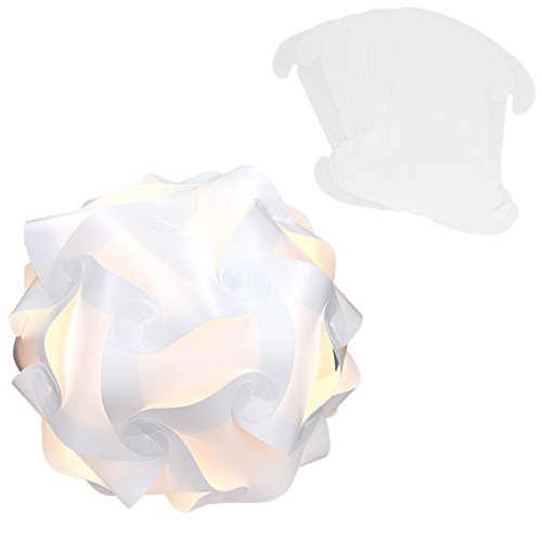 kwmobile Lámpara puzzle DIY 30 piezas - Lámpara de techo blanca con 15 diseños diferentes - Iluminación y decoración - Diámetro 40 CM tamaño XL kwmobile Lámpara puzzle DIY 30 piezas - Lámpara de techo blanca con 15 diseños diferentes - Iluminación y decoración - Diámetro 40 CM tamaño XL