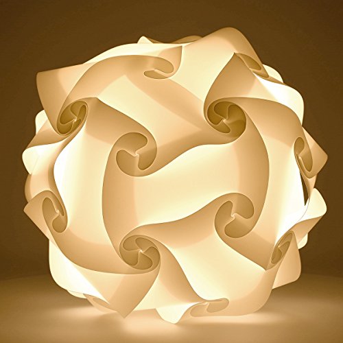 kwmobile Lámpara puzzle DIY 30 piezas - Lámpara de techo blanca con 15 diseños diferentes - Iluminación y decoración - Diámetro 40 CM tamaño XL kwmobile Lámpara puzzle DIY 30 piezas - Lámpara de techo blanca con 15 diseños diferentes - Iluminación y decoración - Diámetro 40 CM tamaño XL