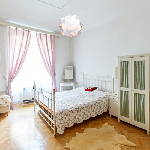 kwmobile Lámpara puzzle DIY 30 piezas - Lámpara de techo blanca con 15 diseños diferentes - Iluminación y decoración - Diámetro 40 CM tamaño XL kwmobile Lámpara puzzle DIY 30 piezas - Lámpara de techo blanca con 15 diseños diferentes - Iluminación y decoración - Diámetro 40 CM tamaño XL