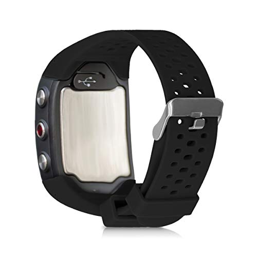 kwmobile Pulsera Compatible con Polar M400 / M430 - Brazalete de Silicona en Negro Mate sin Fitness Tracker