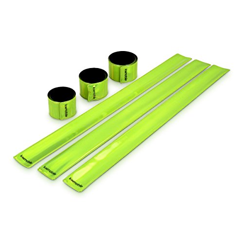 kwmobile Set de 6X Cinta Reflectante - Bandas Reflectantes enrollables para Alta Visibilidad - Tiras Fluorescentes neón para Deporte al Aire Libre