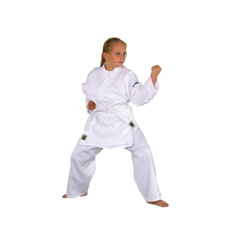 Kwon Karate Basic - Kimono de Artes Marciales Infantil, tamaño 110 cm, Color Blanco