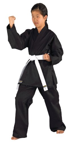 Kwon Karatea Shadow - Kimono de Artes Marciales Infantil, tamaño 130 cm, Color Negro