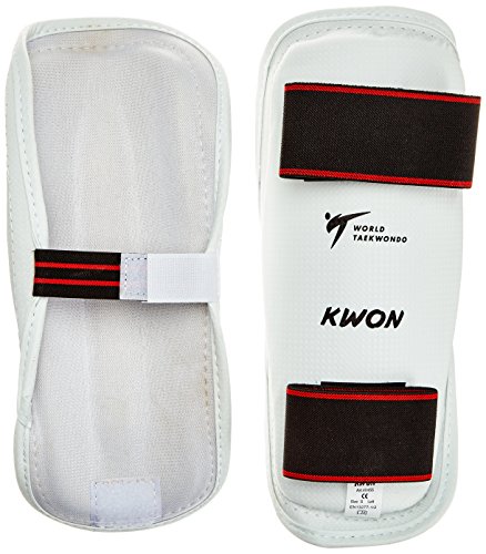 Kwon Schienbeinschutz WTF Evolution - Protecciones de antebrazo para Boxeo, Color Blanco, Talla XL