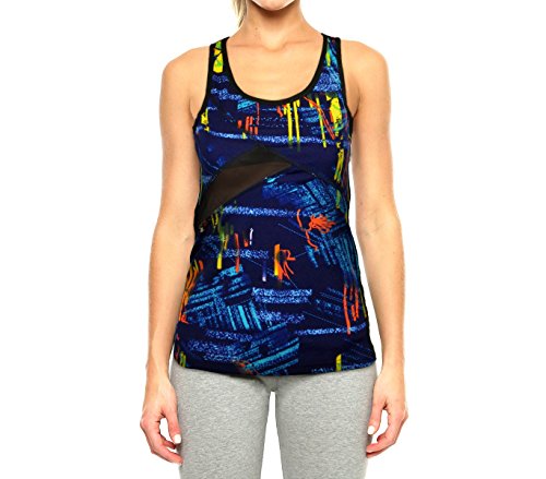 KZ-304 Camiseta deportiva para mujer con tejido transpirable y transparencia. - Azul, L-XL