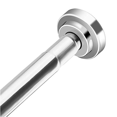 KZGRIT Barra de cortina de ducha, acero inoxidable, sin perforación y óxido, antideslizante, barra telescópica extensible para clóset, baño, ventanas o puertas (65-100cm) KZGRIT Barra de cortina de ducha, acero inoxidable, sin perforación y óxido, antideslizante, barra telescópica extensible para clóset, baño, ventanas o puertas (65-100cm)
