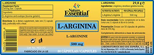 L-arginina 500 mg. 50 cápsulas (Pack 3 unid.)