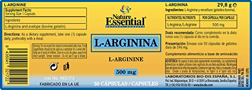 L-arginina 500 mg. 50 cápsulas (Pack 3 unid.) L-arginina 500 mg. 50 cápsulas (Pack 3 unid.)