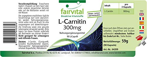 L-Carnitina 300mg - VEGANA - Carnipure líquida encapsulada - Dosis elevada - Ayuda en la pérdida de peso - 90 Cápsulas - Calidad Alemana L-Carnitina 300mg - VEGANA - Carnipure líquida encapsulada - Dosis elevada - Ayuda en la pérdida de peso - 90 Cápsulas - Calidad Alemana