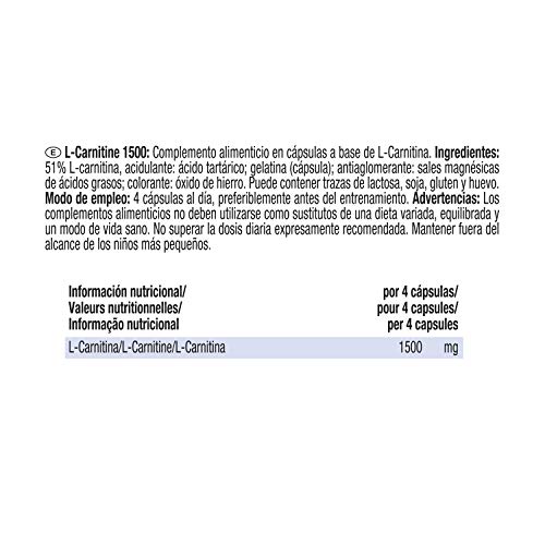 L-Carnitine 1500 Caps Duplo 2 Unidades. 2 botes de 120 capsulas. La ayuda que necesitas para perder peso.