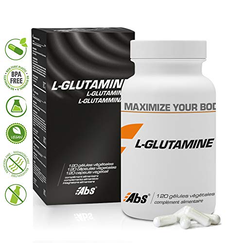 L-GLUTAMINA * 570 mg / 120 cápsulas vegetales * Pureza garantizada al 99 % * Única forma biológicamente activa de la glutamina * Mejora la recuperación muscular después del ejercicio * Fabricado en Francia * Calidad controlada por certificado de análisis 