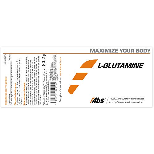 L-GLUTAMINA * 570 mg / 120 cápsulas vegetales * Pureza garantizada al 99 % * Única forma biológicamente activa de la glutamina * Mejora la recuperación muscular después del ejercicio * Fabricado en Francia * Calidad controlada por certificado de análisis 