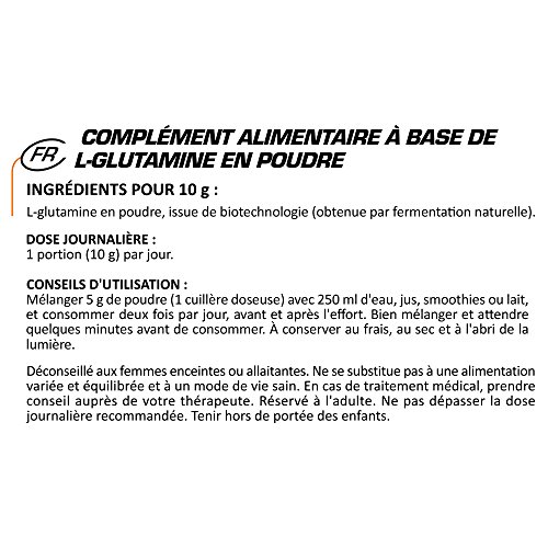 L-GLUTAMINA EN POLVO * 25 raciones / 250 g * Recuperación después del ejercicio físico, sistema inmune, dolor muscular * Garantía de satisfacción o reembolso * Fabricado en Francia L-GLUTAMINA EN POLVO * 25 raciones / 250 g * Recuperación después del ejercicio físico, sistema inmune, dolor muscular * Garantía de satisfacción o reembolso * Fabricado en Francia