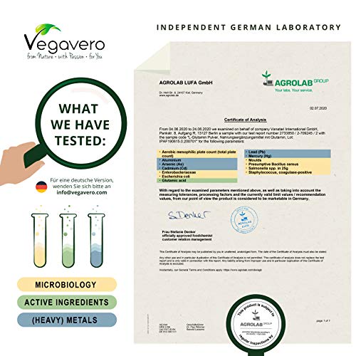 L-Glutamina Vegavero® Sport | PURA SIN ADITIVOS | 750 g en Polvo | Post Entreno | Recuperador Muscular | Dolor Muscular + Agujetas | L Glutamine | Post Workout | Vegana | De Fermentación L-Glutamina Vegavero® Sport | PURA SIN ADITIVOS | 750 g en Polvo | Post Entreno | Recuperador Muscular | Dolor Muscular + Agujetas | L Glutamine | Post Workout | Vegana | De Fermentación