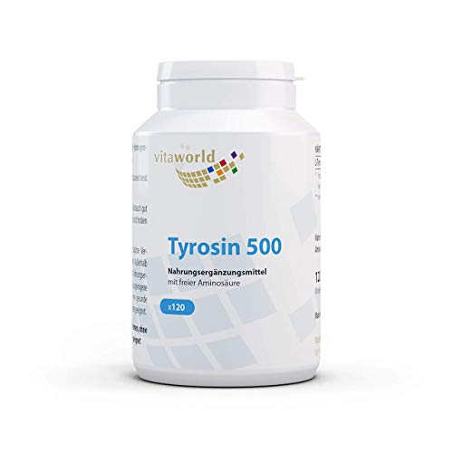 L-Tirosina 500mg 120 Cápsulas Vita World Farmacia Alemania - Aminoácidos
