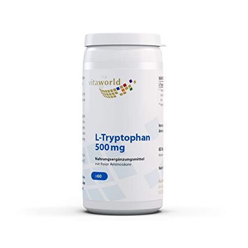 L-Triptófano 500mg 60 Cápsulas Vita World Farmacia Alemania - Serotonina - Aminoácidos