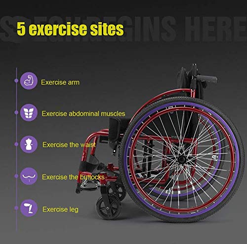 L-WSWS Sillas de ruedas, Silla de rehabilitación médica, silla de ruedas, sillas de ruedas Sport Tipo 13Kg portátil silla de ruedas plegable de transporte ergonómica del asiento 100Kg de carga del coj