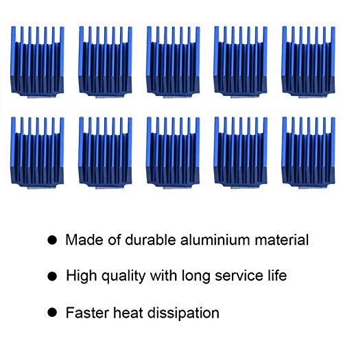 L-Yune,bolt 10pcs de Aluminio Motor de Pasos del Conductor del disipador de Calor de refrigeración de la Impresora de la Aleta con el Pegamento Trasero for 3D TMC2100 / LV8729 Motor Paso a Paso L-Yune,bolt 10pcs de Aluminio Motor de Pasos del Conductor del disipador de Calor de refrigeración de la Impresora de la Aleta con el Pegamento Trasero for 3D TMC2100 / LV8729 Motor Paso a Paso