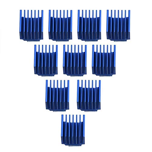 L-Yune,bolt 10pcs de Aluminio Motor de Pasos del Conductor del disipador de Calor de refrigeración de la Impresora de la Aleta con el Pegamento Trasero for 3D TMC2100 / LV8729 Motor Paso a Paso L-Yune,bolt 10pcs de Aluminio Motor de Pasos del Conductor del disipador de Calor de refrigeración de la Impresora de la Aleta con el Pegamento Trasero for 3D TMC2100 / LV8729 Motor Paso a Paso
