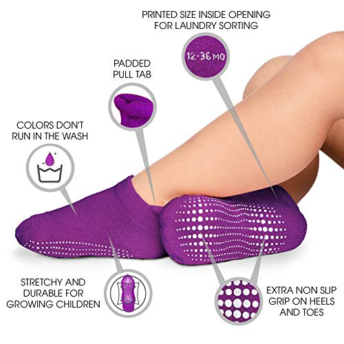 LA Active Tobillera Calcetines Antideslizantes - 6 Pares - para Bebé Niños Niñas Infantil Recién Nacido (Arco Iris, 12-36 Meses) LA Active Tobillera Calcetines Antideslizantes - 6 Pares - para Bebé Niños Niñas Infantil Recién Nacido (Arco Iris, 12-36 Meses)