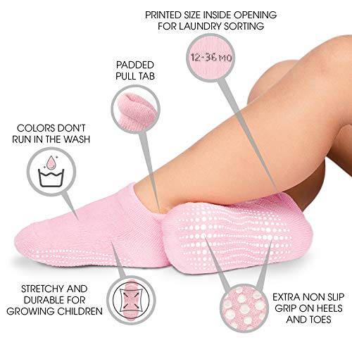 LA Active Tobillera Calcetines Antideslizantes - 6 Pares - para Bebé Niños Niñas Infantil Recién Nacido (Niñas, 4-7 Años) LA Active Tobillera Calcetines Antideslizantes - 6 Pares - para Bebé Niños Niñas Infantil Recién Nacido (Niñas, 4-7 Años)