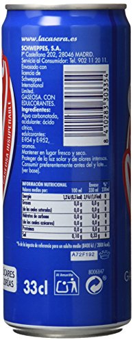 La Casera - Gaseosa sin calorías, 330 ml - [Pack de 24]