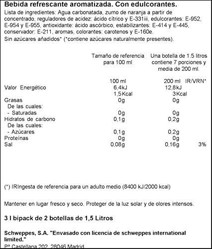 La Casera - Naranja, Bipack 1,5 L