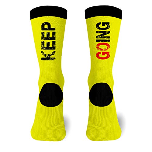 La Cosa Tiene Tela Calcetines Deportivos Transpirables, Termoregulador, Divertidos, Unisex, para deporte interior y exterior, ciclismo, crossfit, gimnasio, running, montaña. (M (36-40))