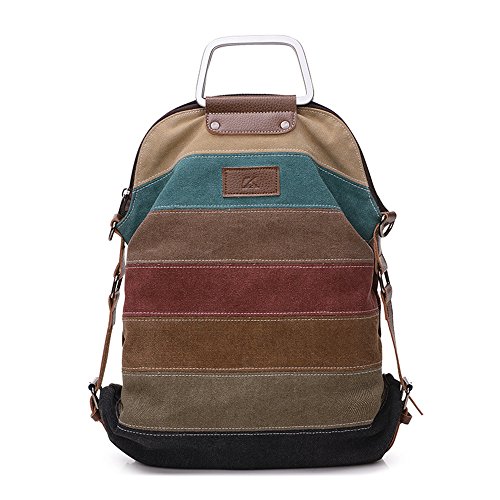 La Desire Mujeres Vintage Mochila Escolar Daypacks damas mochila casual bolso bolsos mochila Para el trabajo escolar vacaciones viajes senderismo camping actividades (Retro)