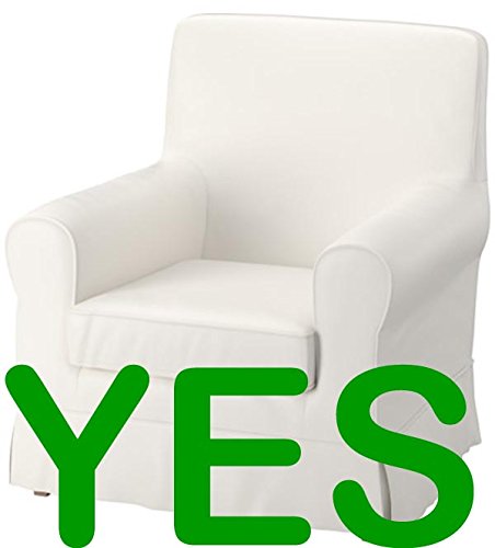 La funda de repuesto Ektorp Jennylund es compatible con silla IKEA Jennylund. Repuesto de funda de sofá (algodón gris claro)