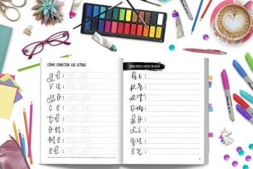 La guía definitiva de caligrafía moderna y lettering a mano para principiantes: Aprende a dibujar letras: un cuaderno de actividades que incluye consejos, técnicas, páginas para practicar y proyectos La guía definitiva de caligrafía moderna y lettering a mano para principiantes: Aprende a dibujar letras: un cuaderno de actividades que incluye consejos, técnicas, páginas para practicar y proyectos