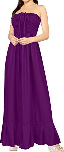 LA LEELA rayón Suave Llanura 2 en 1 Mujer más tamaño cóctel Fiesta sin Tirantes Cuello Cinta para el Pelo Corto la Ajuste Llamarada Cubre para Arriba Corta para Estar en casa señoras Violeta LA LEELA rayón Suave Llanura 2 en 1 Mujer más tamaño cóctel Fiesta sin Tirantes Cuello Cinta para el Pelo Corto la Ajuste Llamarada Cubre para Arriba Corta para Estar en casa señoras Violeta