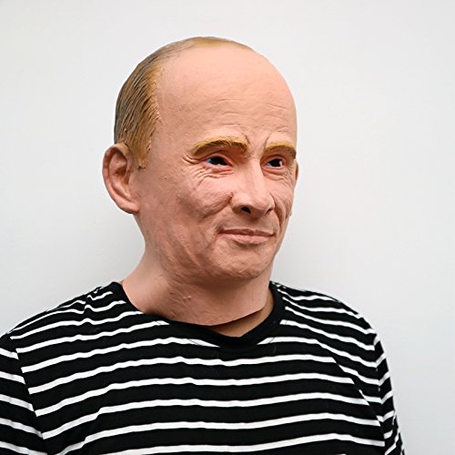 La máscara del presidente ruso Vladimir Putin - Perfecto para el Carnaval y Halloween - Disfraz de adulto - Látex, unisex Talla única