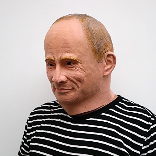 La máscara del presidente ruso Vladimir Putin - Perfecto para el Carnaval y Halloween - Disfraz de adulto - Látex, unisex Talla única