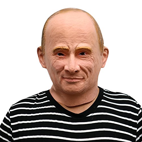 La máscara del presidente ruso Vladimir Putin - Perfecto para el Carnaval y Halloween - Disfraz de adulto - Látex, unisex Talla única