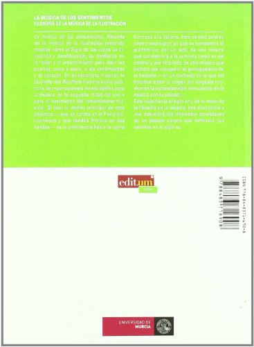 La Música de los Sentimientos 2ª Edición: Filosofía de la música de la ilustración La Música de los Sentimientos 2ª Edición: Filosofía de la música de la ilustración